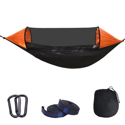 China Manufacturer Adult Camping Hammock for Trees Portable Hammock with Net Parachute Cloth Travel Bed for Hiking for sale