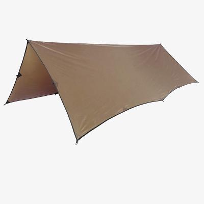 China 100% Bushcraft Tarp Adult Camping Waterproof Shelter, Large Portable SilNylon Hammock Light Fly Rain Anti UV for sale