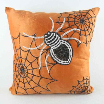 China 2021 Folded Halloween Spider Cushion Cover For Halloween Party Decorations for sale