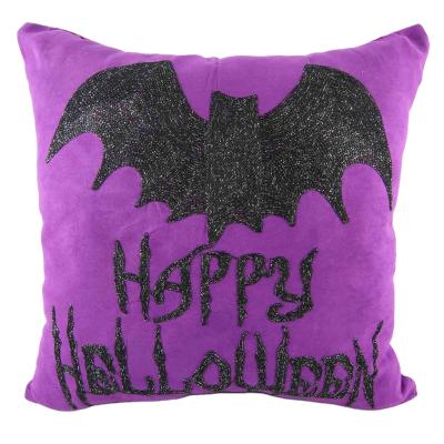 China Halloween 2021 Folded Hugging Pillow Cover Bat Decoration Velvet Cushion Cover Sofa Cushion New for sale