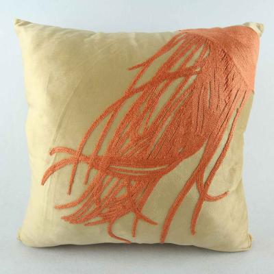 China Anti-bacteria Ocean Series Jellyfish Embroidered Couch Throw Pillow Cushion Sofa Cover for sale