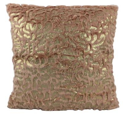 China Decorative Faux Fur Throw Pillow Faux Fur Cushion Home Use Folded Square Shape for sale