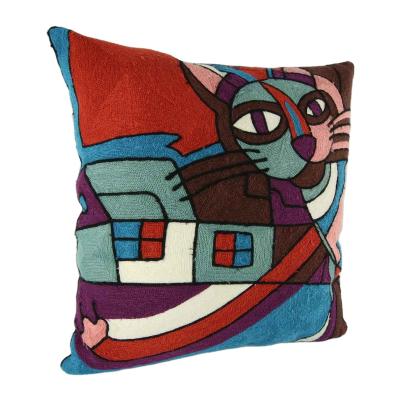 China Folded Social Filled Cushion Doodle 45x45cm for sale