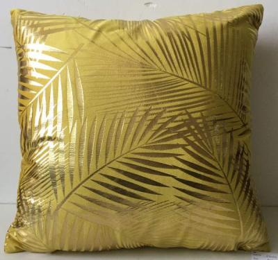 China Folded Leaf Design Floor Cushion Gold Printing Cover With Insert for sale