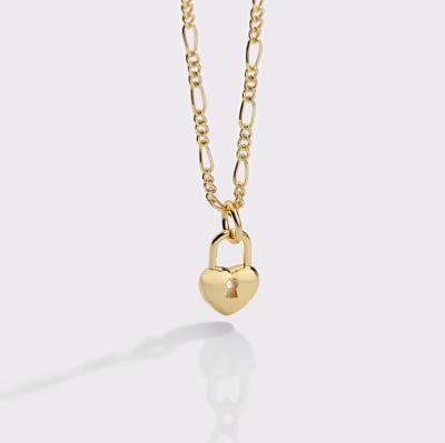 China Fashion CLASSIC Handmade 18K Gold Plated Necklace Customize Necklace Pendant 925 Sterling Silver Heart Initial Pendant Necklace for sale