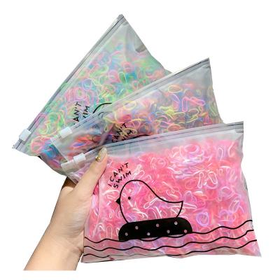 China 1000Pcs/Pack Soft Nylon Disposable Elastic Hair Bands For Girls Colorful Rope Women Scrunchies Kids Hair Accessories for sale