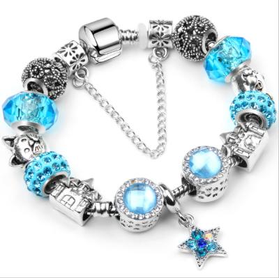 China CLASSIC fashion handmade bracelet and wholesale hot silver bracelet for women with small star beads charm female bracelet beads for sale