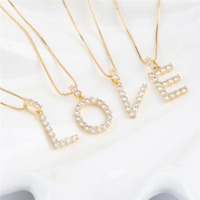 China New Design 26 Letters A-Z Zircon Crown Initial Hip-hop Style Choker Chain Jewelry Punk Handsome Alphabet Pendant Necklace CLASSIC Gift for sale