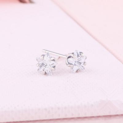 China The Other Stud Earrings Women Simple Temperament Crystal Light Luxury Plating 925 Sterling Silver Fashion Star Jewelry Gift for sale