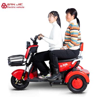 China Factory Supply Bajaj Motor Electric Motorcycle Tricycle Luxury Electric Truck Tricycles Chinese Digital 60V SANJIE Luxury Family for sale