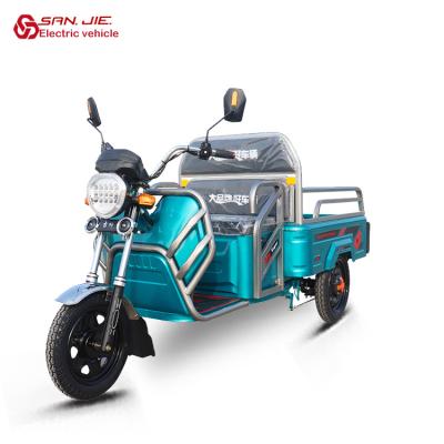 China Factory Wholesale SANJIE Cargo 3 Wheel Adult Electric Bike with Cargo Box Electric Tricycles for sale