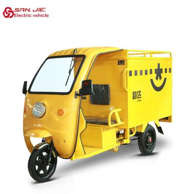 China Cargo Customized Logistics Car Electric Tricycle Rain Delivery Box Shaped Semi-enclosed Shading Electric Vehicles for sale