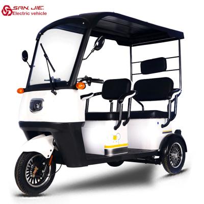 China SANJIE passenger electric tricycle with roof for passenger tricycle mini open cargo tricycle for sale