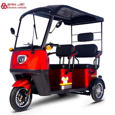 China Elderly Passenger SANJIE 4 Wheel Electric Scooters Mobility Disabled Electric Car With Thrown Electric Tricycle for sale