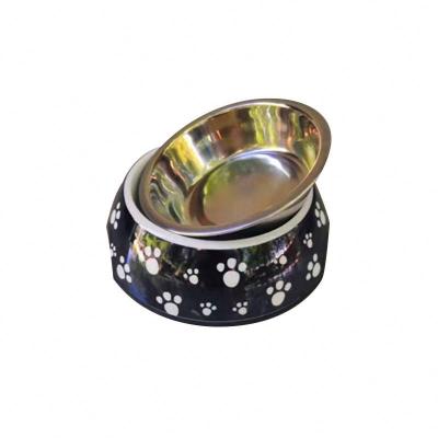 China Portable Feeder Sustainable Pet Bowl Eco-friendly Ceramic Pet Bowl Stainless Steel for sale