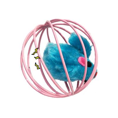 China Cats the latest hot sale pet cat toy cage mouse toy ball cage pet cat playing self toy ball hi for sale