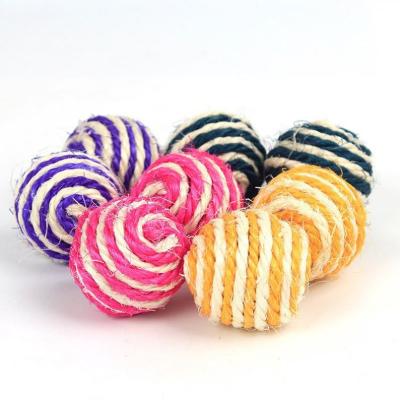 China Cats tease cat ball hi cat self supplies cotton and wool ball canvas yarn is bite resistant and not easy to damage pet toy ball for sale