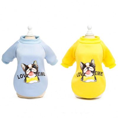 China 2021 Pet Clothes Winter Sustainable Dog Clothes Teddy Than Xiong Bomei Fashion Two Legged Dog Clothes for sale