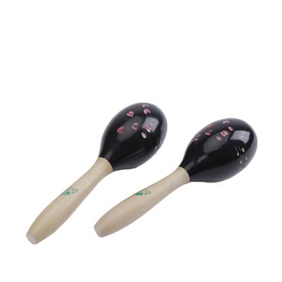 China Toy High Demand Educational Products in Europe Single Handle Colorful Educational Toys Percussion Instruments Wooden Maracas for sale