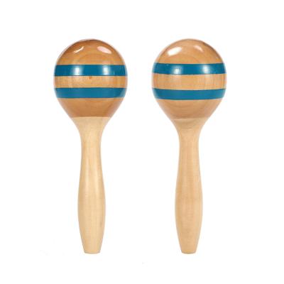 China Baby Educational Wooden White Maracas Products Dropshipping Toy Toy Sand Hammer Wood Making Maracas for sale