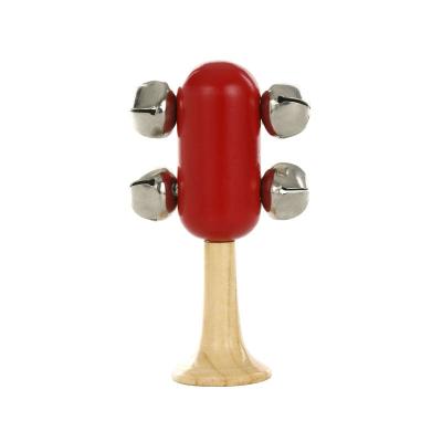 China Toy China Factory Supply Hand Bell Agogo Sleigh Bell Child's Play Musical Wooden Hand Bells for sale