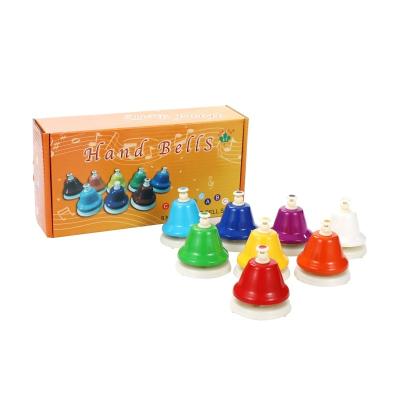 China metal & Receiving Ring Bells Push Percussion Plastic Table Hand Calling Bell For Kids for sale