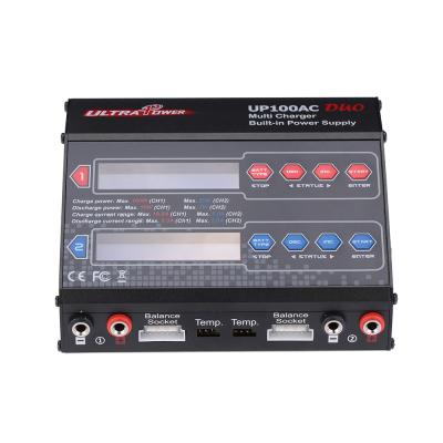 China Charging Ultra Power DUO 100W, 2X 50W AC Dual LiPo LiIon LiHV NiMH DC PB Battery Balance UP100AC Charger For RC Car Helicopter for sale