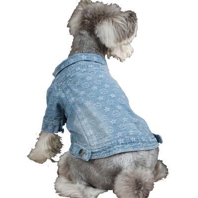 China Viable Luxury Coat Tide Denim Pet High Quality Pet Jean Jacket for sale