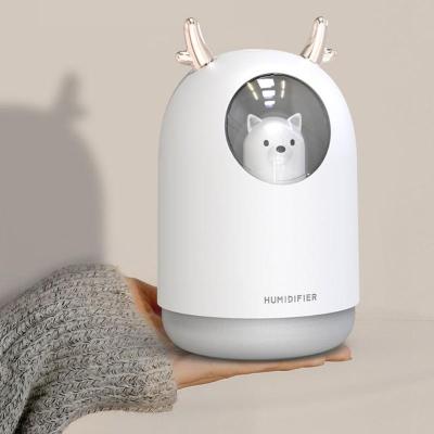 China Moisturizer USB Air Humidifier Moisture Aromatherapy Essential Oil Diffuser Night Light Desk Ultrasonic Humidifiers for sale