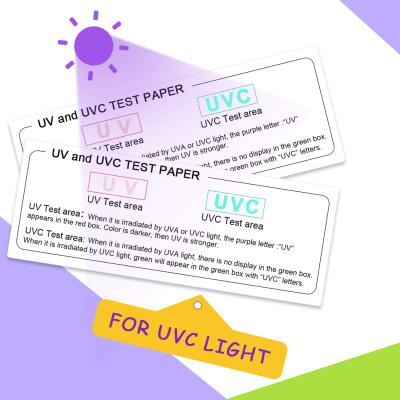 China OEM Available /UV UV-C Test Quality / UV-C Card UV Testing Light ODM Card Logo Cheap Pvc Uvc Paper for sale