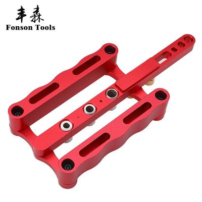 China 08550 Scale Aluminum Alloy Accurate Broaching Jig Set Finger Drilling Position Jig Pocket Hole Wood Jig for sale