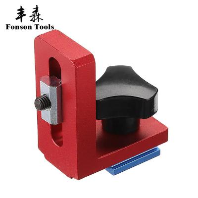 China Quality Assurance Custom Woodworking T Slot Sliding Brackets Miter Track Stop Sliding Miter Gauge Fence Connector for sale