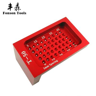 China Convenient Aluminum Alloy Hole Setting Scribing Measuring Woodworking Scriber L-Type Ruler for sale