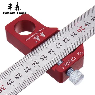 China Accurate Line Measuring Ruler DIY Tool Gypsum Scale Woodworking Marker Board Quickly Cuts Guide Marker Plastic Tool for sale