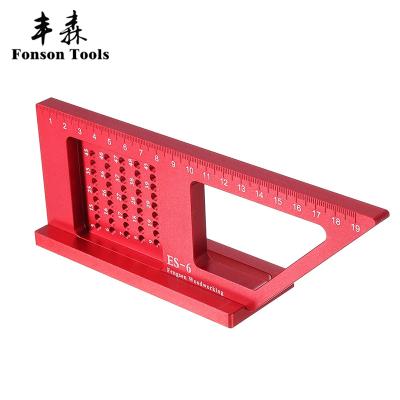 China Precise Scale ES-6 Accurate 45/90 Degree Woodworking Square Angle Ruler Marking Measurement Carpentry Tool for sale