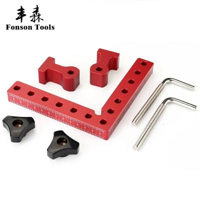 China Adjustable precision clamping square with millimeter scale woodworking hole and machinist square setting right angle clamping gauge for sale