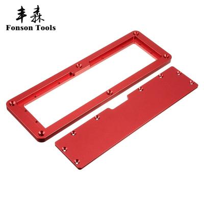 China Convenient Aluminum Electric Circular Saw Flip Cover Plate Flip-Floor Table Lids Adjustable Aluminum Insert Plate For Table Saw for sale