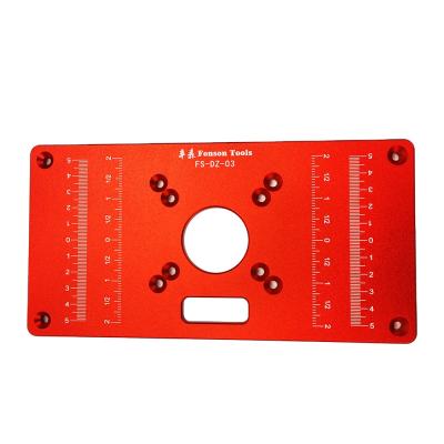 China FS-DZ-03 Convenient Aluminum Router Table Insert Plate Trimming Machine Flip Board for Woodworking Benches Router Table Plate for sale