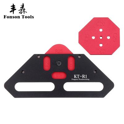 China Convenient R15 R20 R25 R30 Positioning Jig Tools Beam Wood Panel Radius Quick-Jig Router Table Bits Beam Corner Jigs Kit for sale