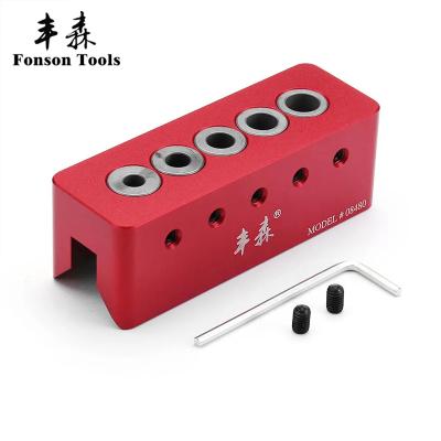 China Scale Finger Hole Drill Guide Jig Accurate Drill Bit Kit Woodworking Carpentry Positioner Tool for sale