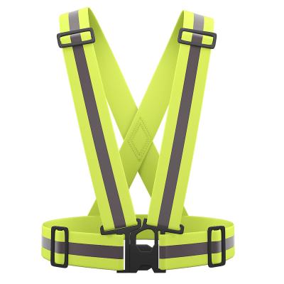 China AYKRM Night Sports Belt Reflective Adjustable Running Visibility Fluorescent Safety Gear Recycling Elastic Stripe Protective Elastic Stripe for sale