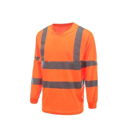 China Wholesale High Quality Construction Hi Vis Reflective Work Shirt, Work Road Safety Workplace Safety T-shirt for sale