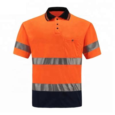 China 3X 4X 5X Workplace Road Safety Safety Salvation Force High Visibility Polo Cheap Polo Shirts 3X 4X 5X Reflective 100% Cotton T-Shirts for sale