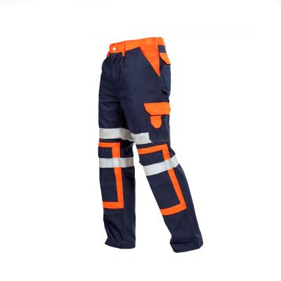 China Road safety. Custom Workplace Safety Fashion Design Construction Worker Uniforms Safety Pants With High Visibility Strap for sale