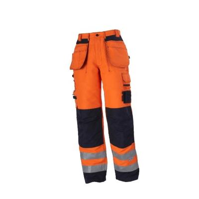 China Customized Thoughtful Pants Windproof Stripe Working Orange Work Pants Good Quality for sale