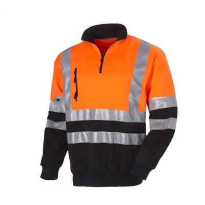 China Workplace safety. Two Tone Orange And Black High Quality Road Safety New Hi Vis Men Polo T-Shirt for sale