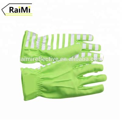 China New Safty Textile Invention Light Weight Glove Safety Protective Reflector Motorcycle Orange Working Glove for sale