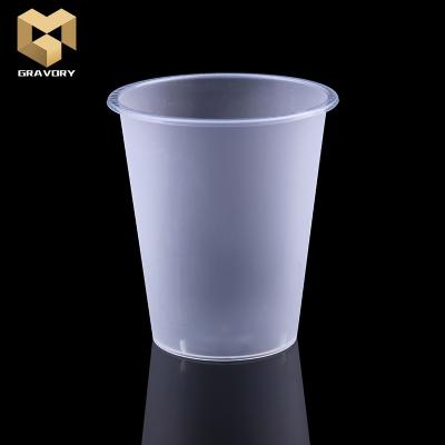 China Single wall factory supply reusable cups frosted plastic disposable food packaging pp frosted plastic cups for sale