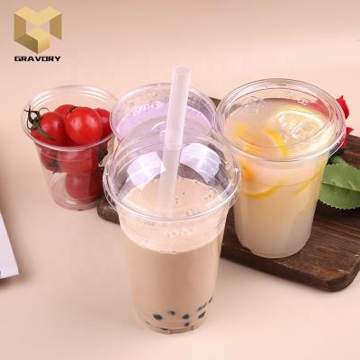 China Top Grade Single Wall Factory Customized Plastic Cups Bubble Tea China Cup Plastic Suppliers for sale