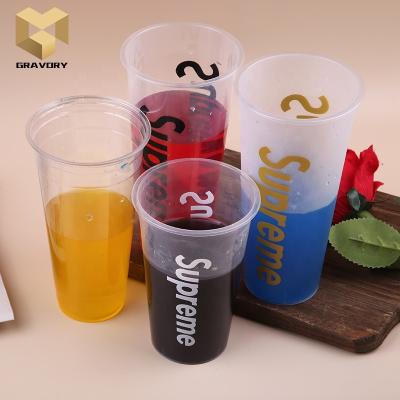 China High Quality Custom Plastic Frosted Plastic Drinking Cup Suppliers Pet Variable Size Single Wall Mugs for sale